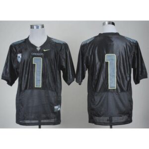 6861df65660f0_1 Ducks #1 Fan Black With PAC-12 Patch Stitched NCAA Jersey