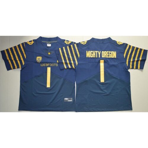 6861df78244ad_1 Ducks #1 Mighty Oregon Navy Blue Webfoots 100th Rose Bowl Game Elite Stitched NCAA Jersey
