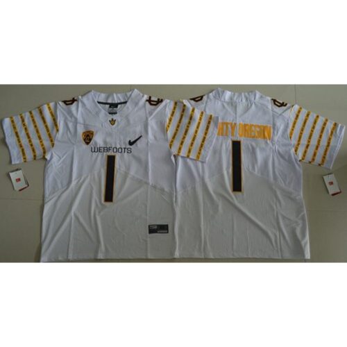 6861df849016b_1 Ducks #1 Mighty Oregon White Webfoots 100th Rose Bowl Game Elite Stitched NCAA Jersey