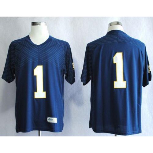 6861df8b167ee_1 Fighting Irish #1 Louis Nix III Navy Blue Stitched NCAA Jersey