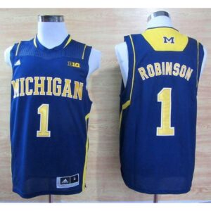 6861df981ce5f_1 Wolverines #1 Glenn Robinson III Navy Blue Basketball Stitched NCAA Jersey