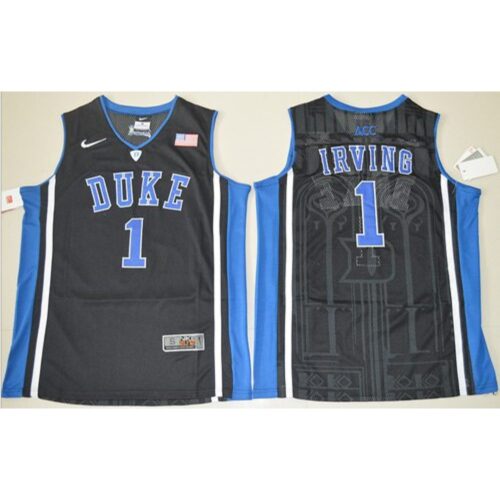 6861dff8c94f6_1 Blue Devils #1 Kyrie Irving Black Basketball Stitched NCAA Jersey
