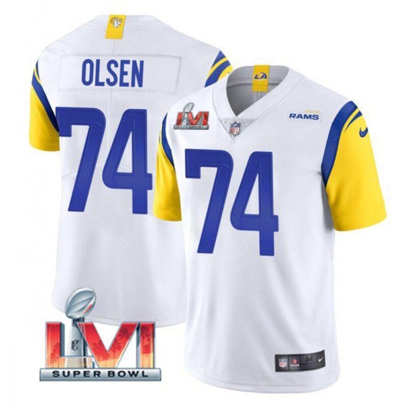 6861e00b4fb4f_1 Men's Los Angeles Rams #74 Merlin Olsen 2022 White Super Bowl LVI Vapor Limited Stitched Jersey