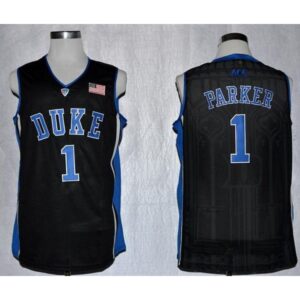 6861e010a23f2_1 Blue Devils #1 Jabari Parker Black Basketball Stitched NCAA Jersey