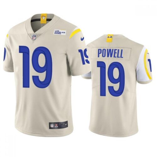 6861e03fc9715_1 Men's Los Angeles Rams #19 Brandon Powell Cream Vapor Untouchable Limited Stitched Football Jersey