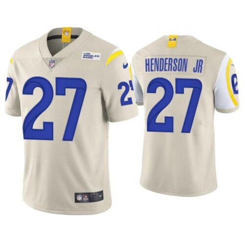 6861e0432301d_1 Men's Los Angeles Rams #27 Darrell Henderson Jr. Cream Vapor Untouchable Stitched Football Jersey