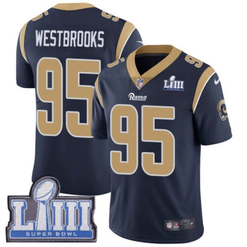 6861e04a0072f_1 Men's Los Angeles Rams #95 Ethan Westbrooks Navy Blue Super Bowl LIII Vapor Untouchable Limited Stitched NFL Jersey