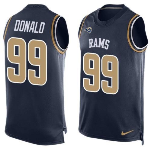 6861e054167a6_1 Rams #99 Aaron Donald Navy Blue Team Color Men's Stitched NFL Limited Tank Top Jersey