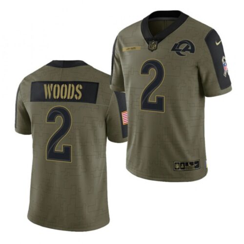 6861e06828af9_1 Men's Los Angeles Rams #2 Robert Woods 2021 Olive Salute To Service Limited Stitched Jersey