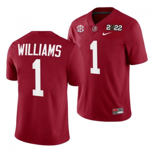 6861e070b6526_1 Men's Alabama Crimson Tide #1 Jameson Williams 2022 Patch Red College Football Stitched Jersey