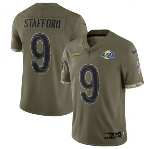 6861e078904ff_1 Men's Los Angeles Rams #9 Matthew Stafford Olive 2022 Salute To Service Limited Stitched Jersey