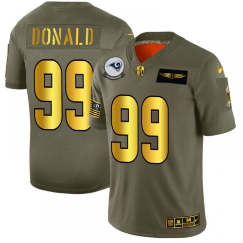 6861e08859b86_1 Men's Los Angeles Rams #99 Aaron Donald 2019 Olive/Gold Salute To Service Limited Stitched NFL Jersey