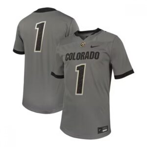 6861e0887a435_1 Men's Colorado Buffaloes #1 Gray Stitched Football Jersey