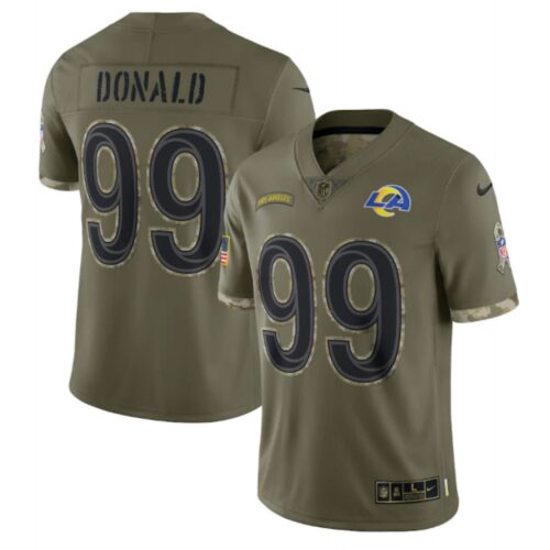 6861e08bb9b52_1 Men's Los Angeles Rams #99 Aaron Donald Olive 2022 Salute To Service Limited Stitched Jersey