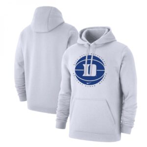 6861e09c6ba61_1 Men's Duke Blue Devils White Basketball Pullover Hoodie