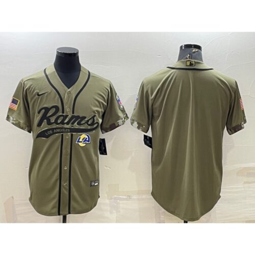 6861e0a1c82c3_1 Men's Los Angeles Rams Blank Olive Salute to Service Cool Base Stitched Baseball Jersey