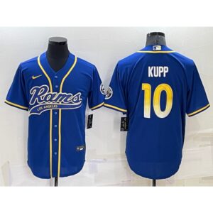 6861e0c40150c_1 Men's Los Angeles Rams #10 Cooper Kupp Royal Cool Base Stitched Baseball Jersey