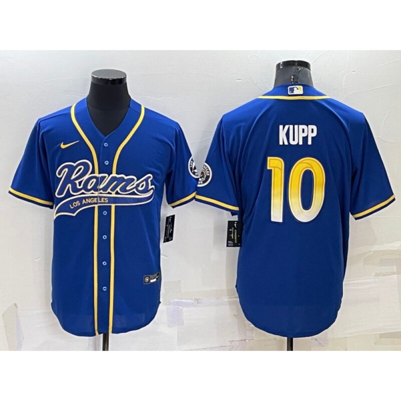 6861e0c40150c_1 Men's Los Angeles Rams #10 Cooper Kupp Royal Cool Base Stitched Baseball Jersey