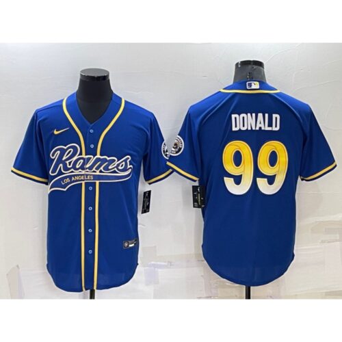 6861e0cdf04c3_1 Men's Los Angeles Rams #99 Aaron Donald Royal Cool Base Stitched Baseball Jersey