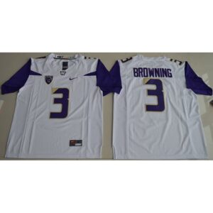 6861e0de25a55_1 Huskies #3 Jake Browning White Limited Stitched NCAA Jersey