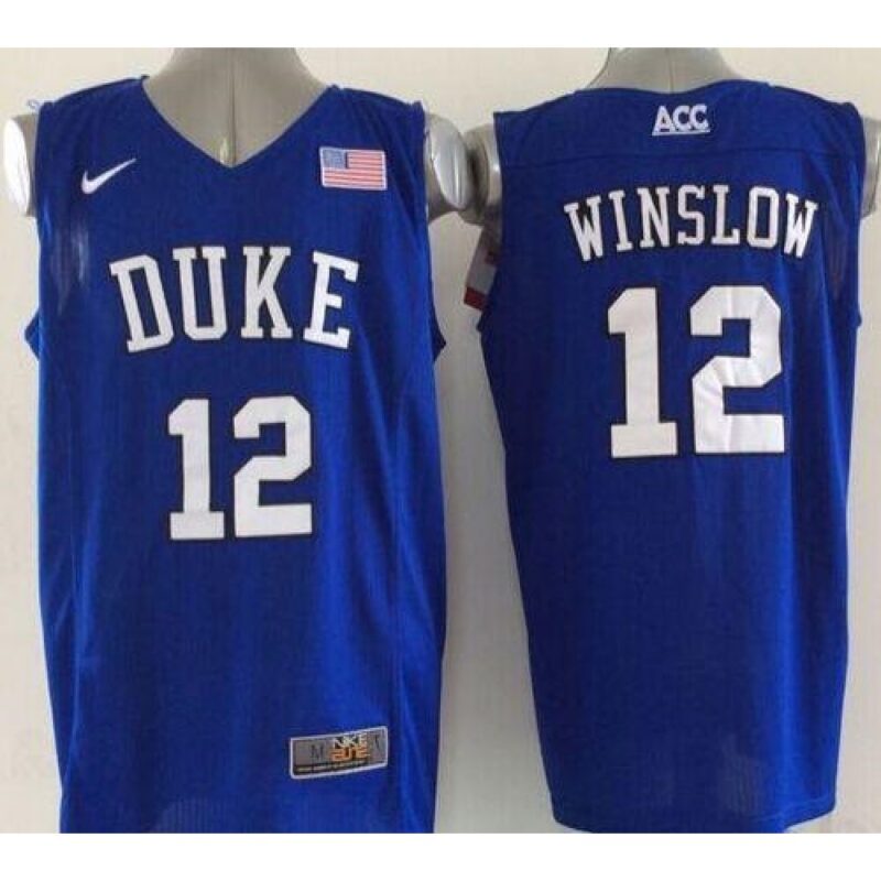 6861e10fa9157_1 Blue Devils #12 Justise Winslow Royal Blue Basketball Elite Stitched NCAA Jersey