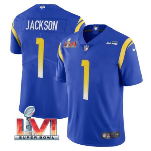 6861e11030f39_1 Men's Los Angeles Rams #1 DeSean Jackson 2022 Royal Super Bowl LVI Vapor Limited Stitched Jersey