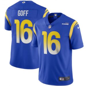 6861e11e04aed_1 Men's Los Angeles Rams #16 Jared Goff 2020 Royal Vapor Limited Stitched Jersey