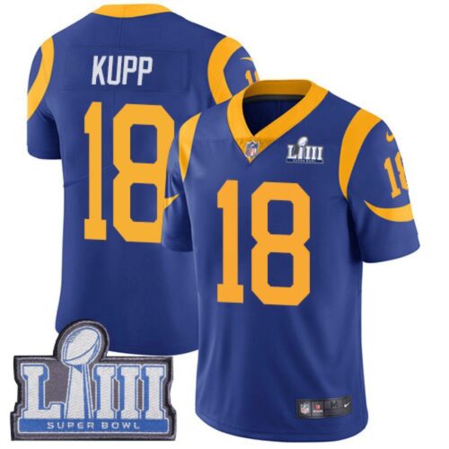6861e132653fd_1 Men's Los Angeles Rams #18 Cooper Kupp Royal Blue Super Bowl LIII Vapor Untouchable Limited Stitched NFL Jersey
