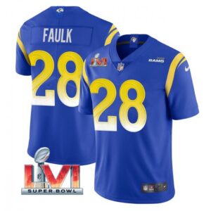 6861e1569403c_1 Men's Los Angeles Rams #28 Marshall Faulk 2022 Royal Super Bowl LVI Vapor Limited Stitched Jersey