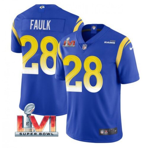 6861e1569403c_1 Men's Los Angeles Rams #28 Marshall Faulk 2022 Royal Super Bowl LVI Vapor Limited Stitched Jersey