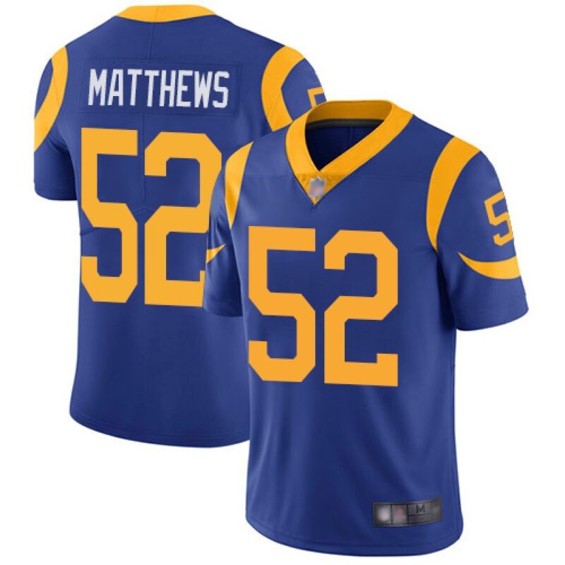 6861e18904f70_1 Men's Los Angeles Rams #52 Clay Matthews Royal Blue Vapor Untouchable Limited Stitched Jersey