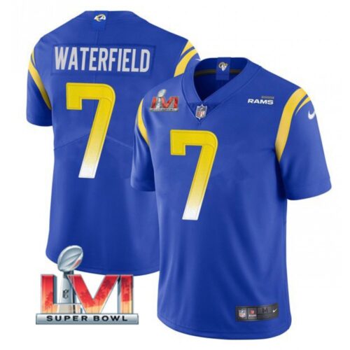 6861e19308bb8_1 Men's Los Angeles Rams #7 Bob Waterfield 2022 Royal Super Bowl LVI Vapor Limited Stitched Jersey