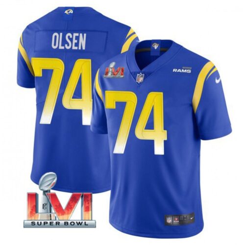6861e196ab82f_1 Men's Los Angeles Rams #74 Merlin Olsen 2022 Royal Super Bowl LVI Vapor Limited Stitched Jersey