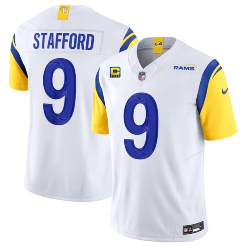 6861e1b6ca129_1 Men's Los Angeles Rams #9 Matthew Stafford White 2023 F.U.S.E. With 4-Star C Patch Vapor Untouchable Limited Stitched Football Jersey