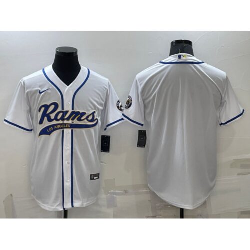 6861e1cd83102_1 Men's Los Angeles Rams Blank White With Patch Cool Base Stitched Baseball Jersey