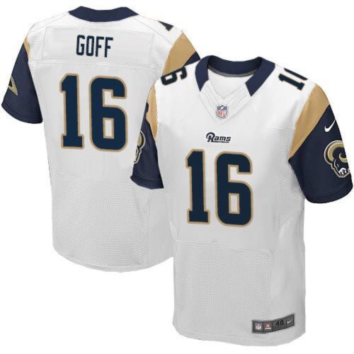 6861e1f2bb313_1 Rams #16 Jared Goff White Men's Stitched NFL Elite Jersey