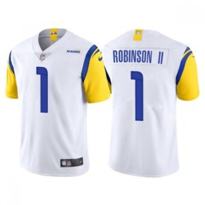 6861e1fb07448_1 Men's Los Angeles Rams #1 Allen Robinson II White Vapor Untouchable Limited Stitched Football Jersey