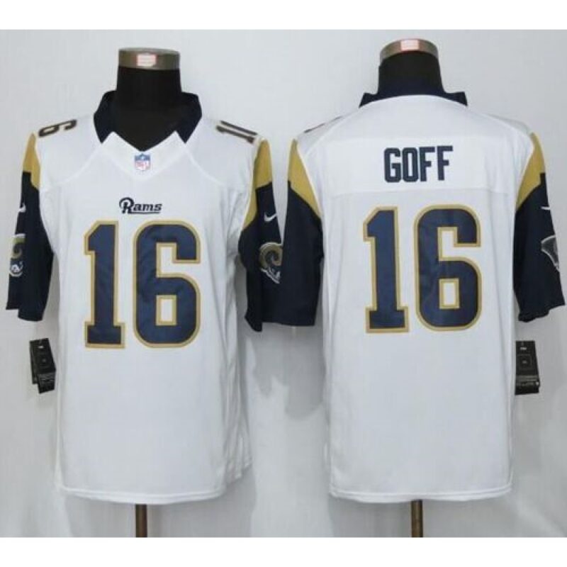 6861e2131c233_1 Rams #16 Jared Goff White Men's Stitched NFL Limited Jersey