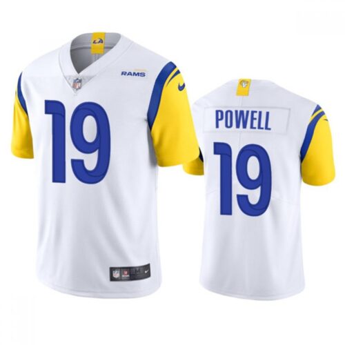 6861e220bcb78_1 Men's Los Angeles Rams #19 Brandon Powell White Vapor Untouchable Limited Stitched Football Jersey