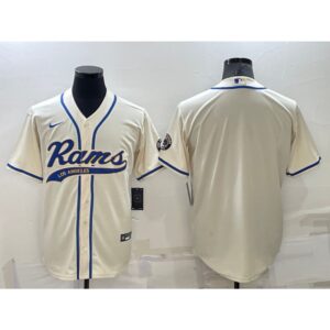 6861e28141688_1 Men's Los Angeles Rams Blank Bone Cool Base Stitched Baseball Jersey
