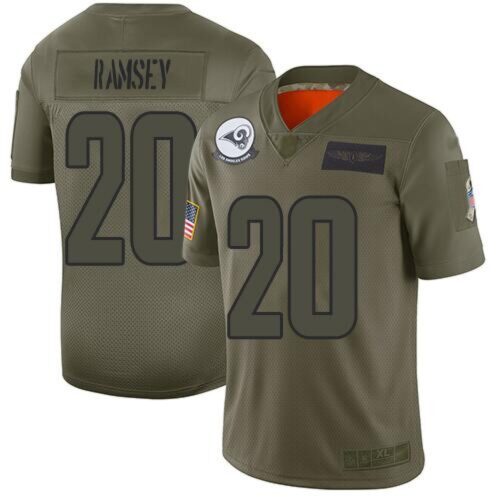 6861e3069ca7b_1 Men's Los Angeles Rams #20 Jalen Ramsey 2019 Camo Salute To Service Limited Stitched NFL Jersey