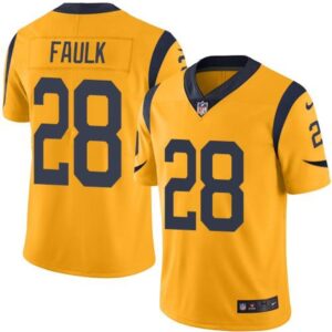 6861e362aab78_1 Rams #28 Marshall Faulk Gold Men's Stitched NFL Limited Rush Jersey