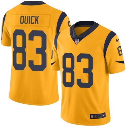 6861e3879c2a7_1 Rams #83 Brian Quick Gold Men's Stitched NFL Limited Rush Jersey