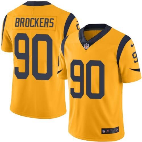 6861e38ade981_1 Rams #90 Michael Brockers Gold Men's Stitched NFL Limited Rush Jersey