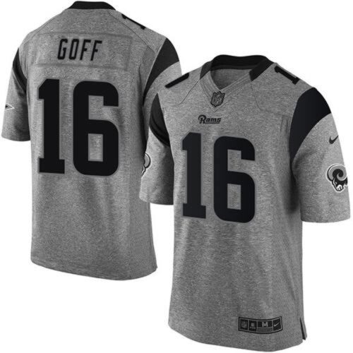 6861e3ac0fd74_1 Rams #16 Jared Goff Gray Men's Stitched NFL Limited Gridiron Gray Jersey