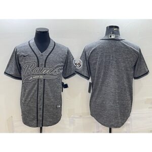 6861e3c90b99b_1 Men's Los Angeles Rams Blank Grey With Patch Cool Base Stitched Baseball Jersey
