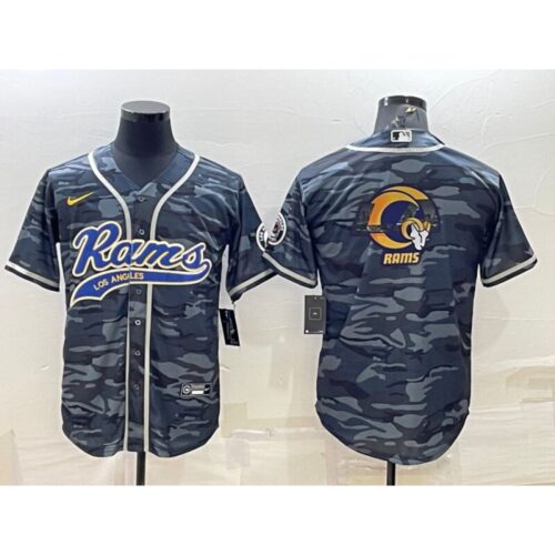 6861e3cd2d2db_1 Men's Los Angeles Rams Grey Camo Team Big Logo With Patch Cool Base Stitched Baseball Jersey