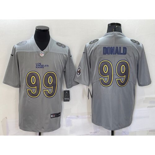 6861e3dd67ba9_1 Men's Los Angeles Rams #99 Aaron Donald Grey With Patch Atmosphere Fashion Stitched Jersey