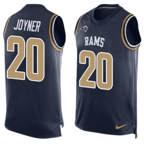 6861e43c0b94d_1 Rams #20 Lamarcus Joyner Navy Blue Team Color Men's Stitched NFL Limited Tank Top Jersey