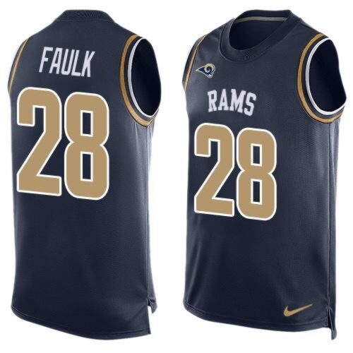 6861e457bf844_1 Rams #28 Marshall Faulk Navy Blue Team Color Men's Stitched NFL Limited Tank Top Jersey